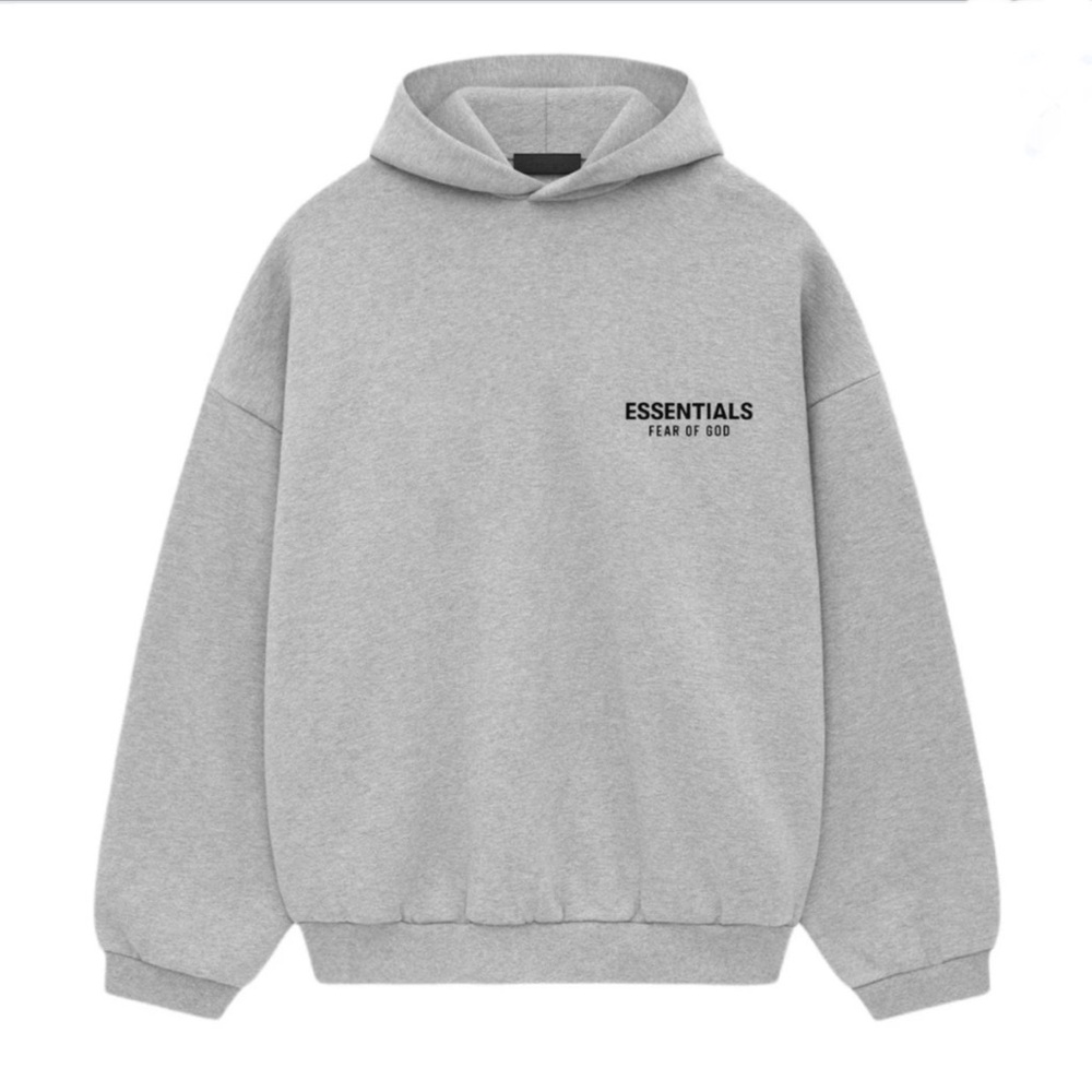 Fear of God Essentials Fleece Hoodie II 'Light Heather Grey Unisex Size L